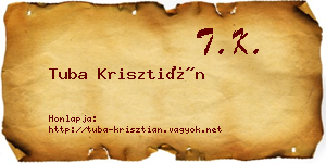 Tuba Krisztián névjegykártya